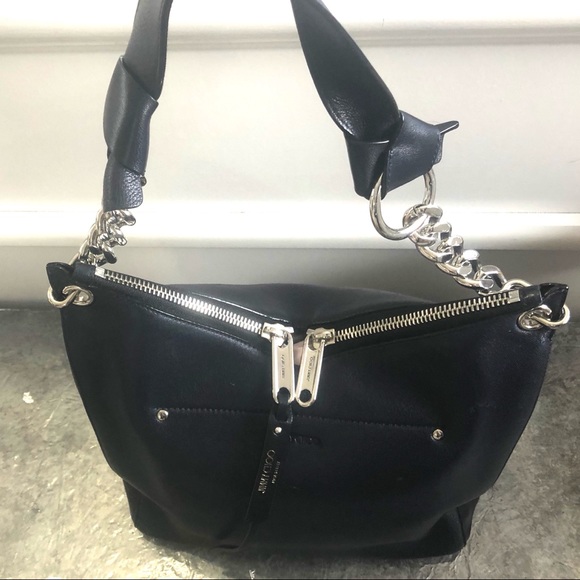 Jimmy Choo Raven Black Hobo Tote - Picture 3 of 8